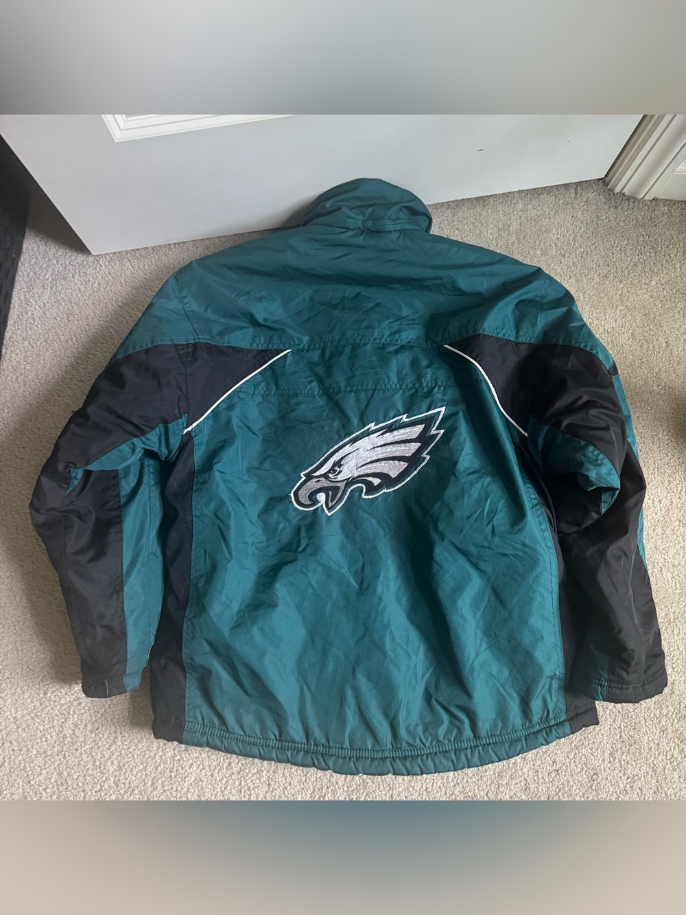 Vintage Reebok Philadelphia Eagles Puffer Jacket Youth Large 14-16 Full Zip NFL
